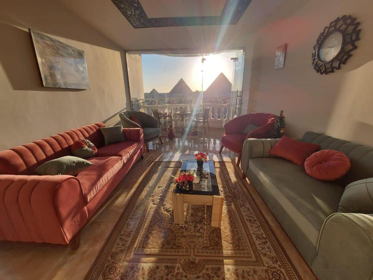 Full Pyramids View Apartment With Balcony For 8 P Kafret el-Gabal Exteriér fotografie