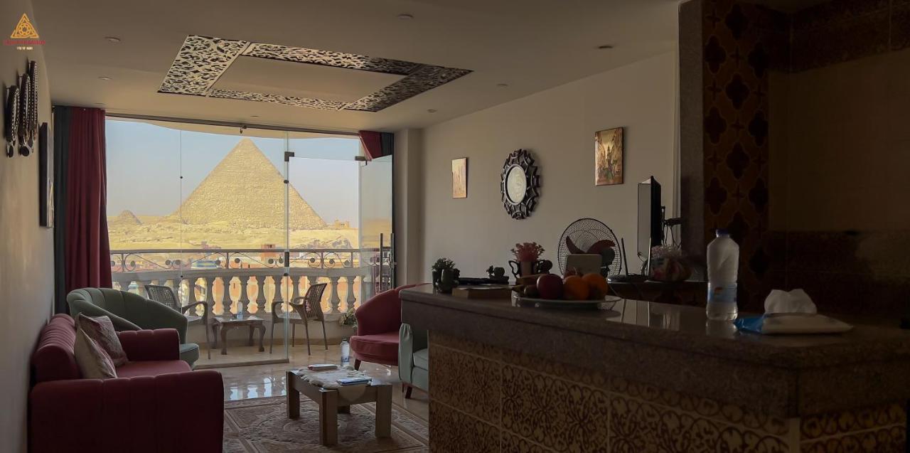 Full Pyramids View Apartment With Balcony For 8 P Kafret el-Gabal Exteriér fotografie